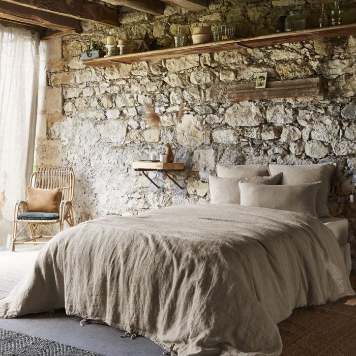 Housse de couette lin lavé