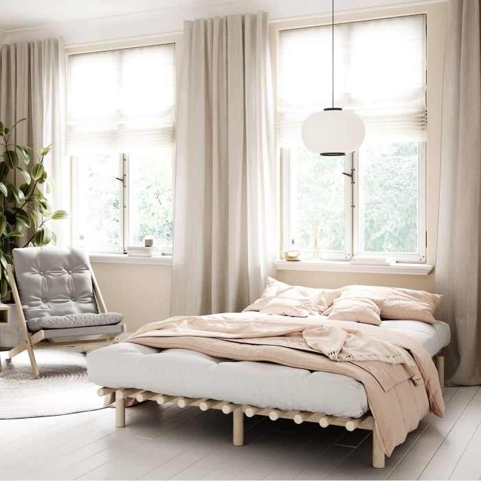 Lit futon en pin naturel Lit futon en pin naturel