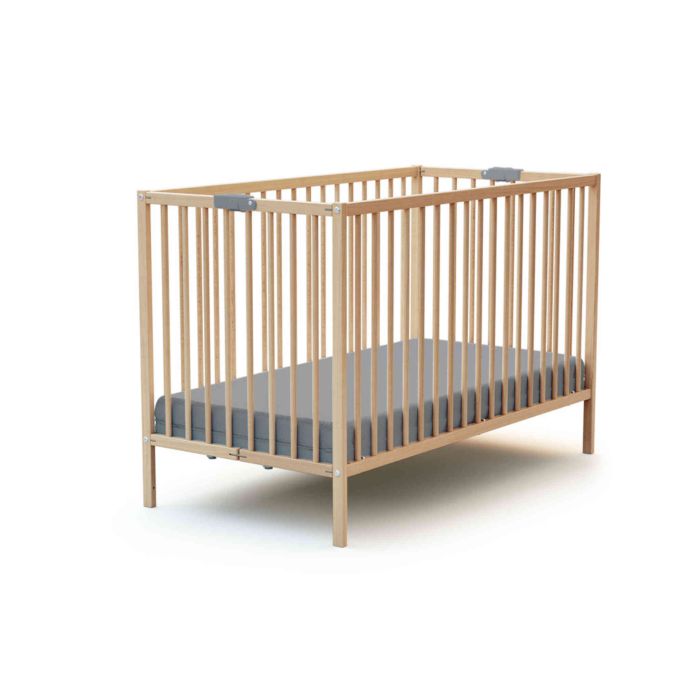 Lit bébé pliant en bois massif 60x120 Lit bébé pliant en bois massif 60x120