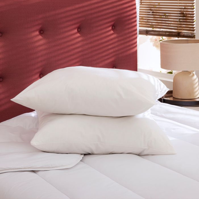 Lot de 2 oreillers éco naturels ferme enveloppe coton bio Someo Lot de 2 oreillers éco naturels ferme enveloppe coton bio Someo