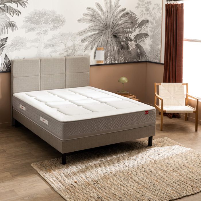 Matelas Epeda ressorts ensachés, mémoire de forme et laine L’Escapade