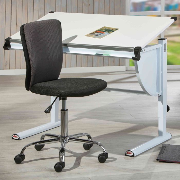 Bureau enfant à plan inclinable en bois blanc - BU12060 Bureau enfant à plan inclinable en bois blanc - BU12060