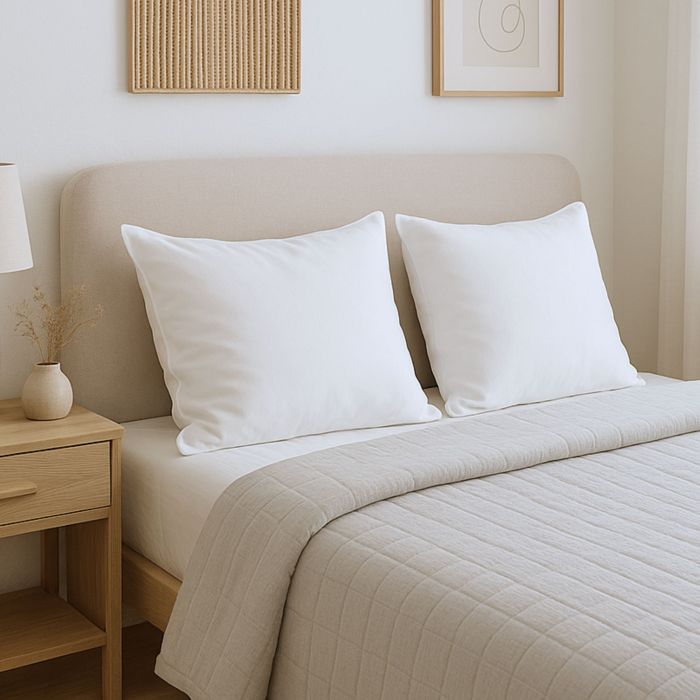 Lot de 2 oreillers anti-punaises et anti-insectes ferme enveloppe microfibre