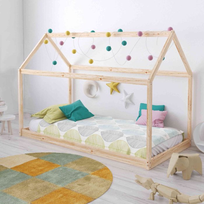 Lit cabane enfant en bois naturel - LT14004 Lit cabane enfant en bois naturel - LT14004