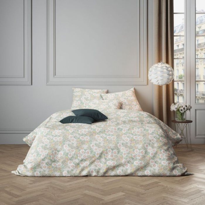 Parure de lit floral satin doux et confortable 