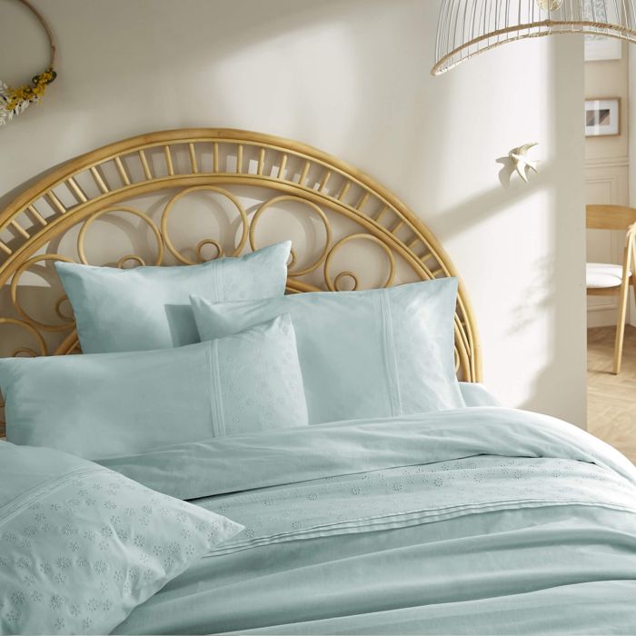 Taie d'oreiller 100% coton broderie anglaise Taie d'oreiller 100% coton broderie anglaise