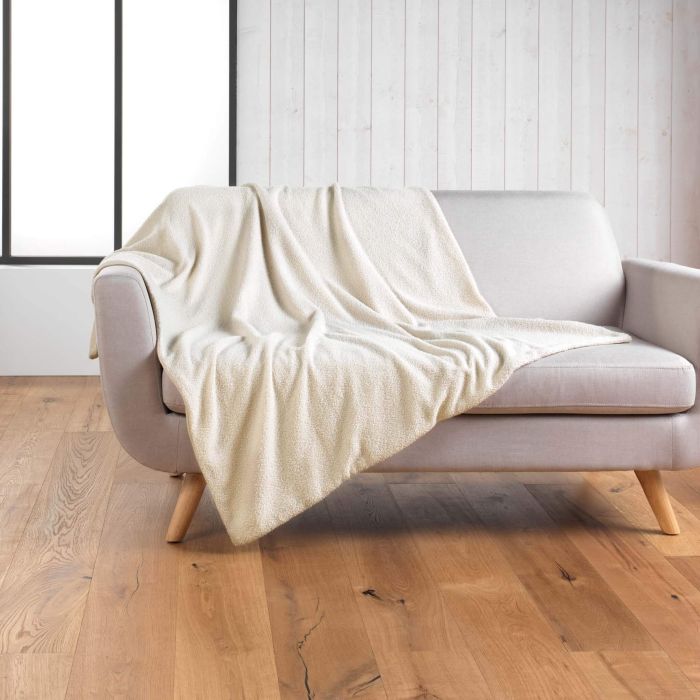 Plaid bouclette unie Wooly