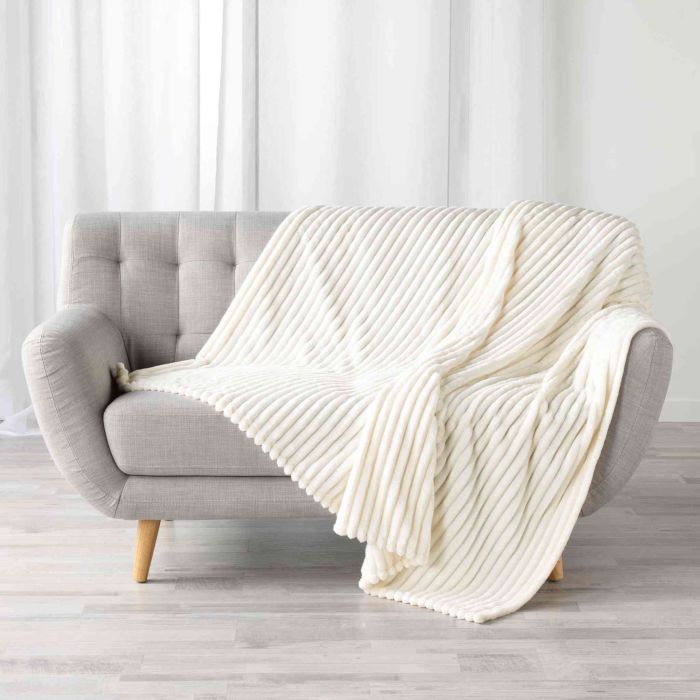 Plaid flanelle chaud cocooning écru Kalie Plaid flanelle chaud cocooning écru Kalie