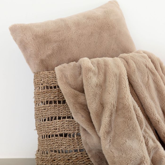 Plaid fausse fourrure lapin 