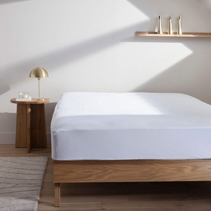 Protège matelas 100% coton bio molleton imperméable bonnet 27 cm à 30 cm - SOMEO