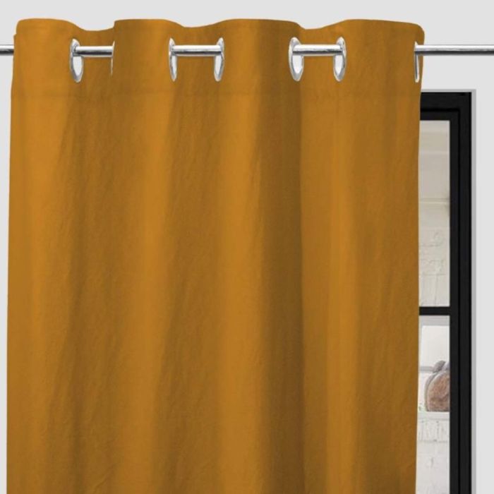 Rideau à oeillets isolant 135x250 cm BOHEME vert eau, par Soleil d'Ocre