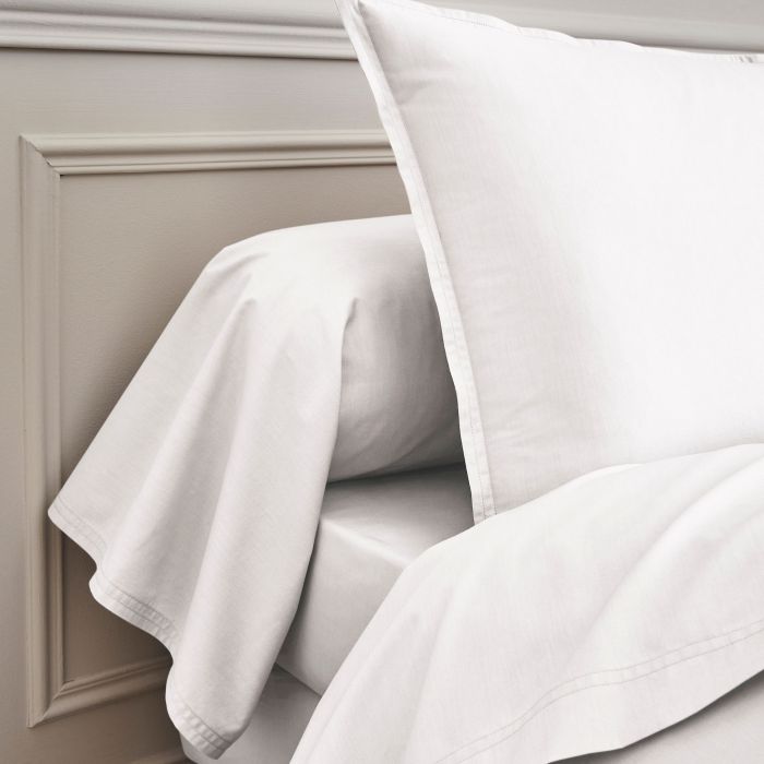 Taie de traversin percale blanche
