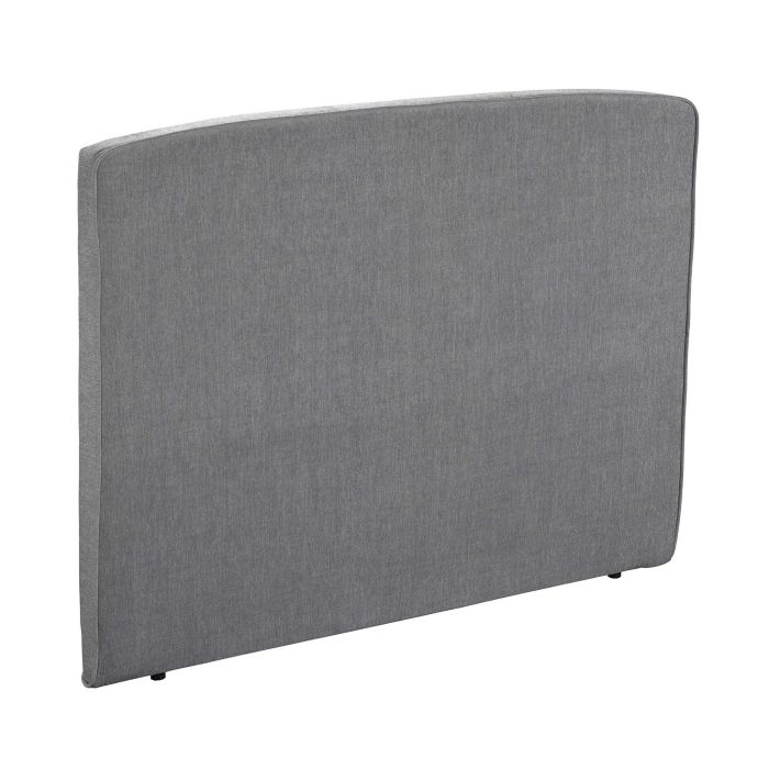 Tête de lit déco galbée chenillé gris cendré - Epeda Tête de lit déco galbée chenillé gris cendré - Epeda