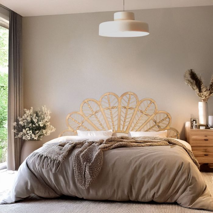 Tête de lit en rotin bohème coloris naturel - TL83002