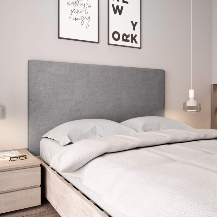 Tête de lit déco tissu gris Tête de lit déco tissu gris