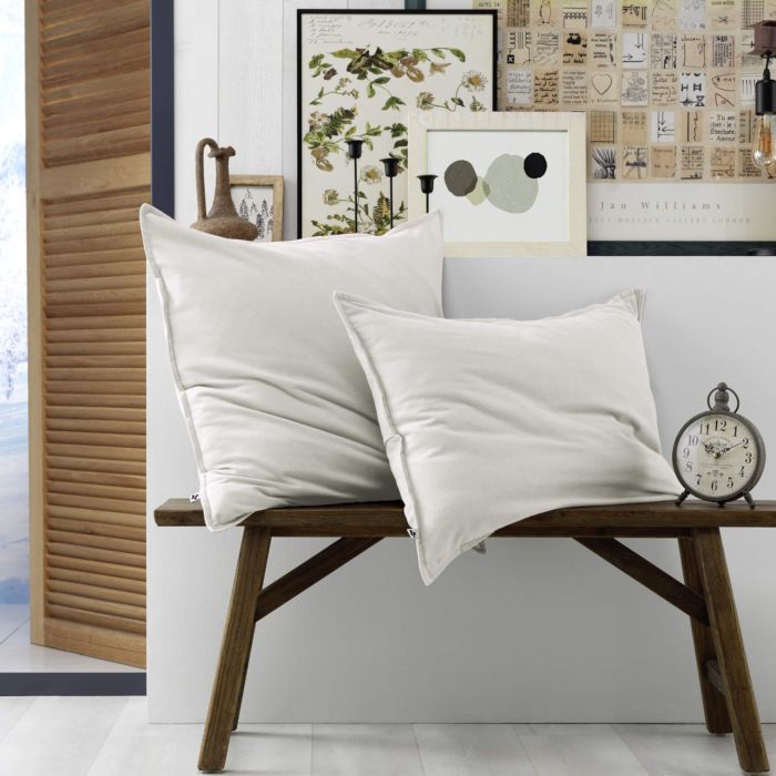 Lot de 2 taies d'oreiller flanelle blanc 