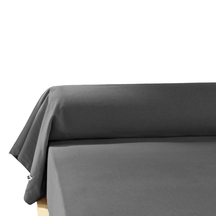 Taie de traversin flanelle anthracite
