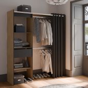 Dressing ouvert avec rideau, extensible 