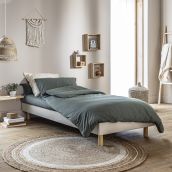 Sommier kit enfant en bois massif avec tissu bouclette 