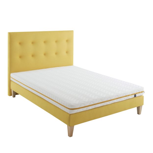 Ensemble matelas mousse, sommier, pieds et tête de lit Aurore 200 - SOMEO