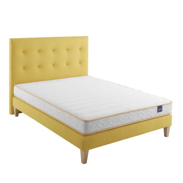 Ensemble matelas mousse, sommier, pieds et tête de lit Aurore 300 - SOMEO