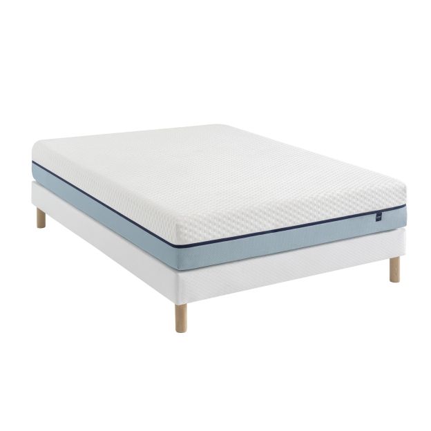 Ensemble matelas mémoire de forme, sommier Constellation et pieds Songe 600 - SOMEO