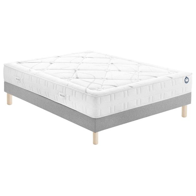 Ensemble Bultex mousse mémoire i-novo 9500 confort enveloppant + sommier + pieds