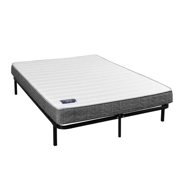 Ensemble matelas mousse à mémoire de forme Absolu + Sommier cadre à lattes - Terre de Nuit