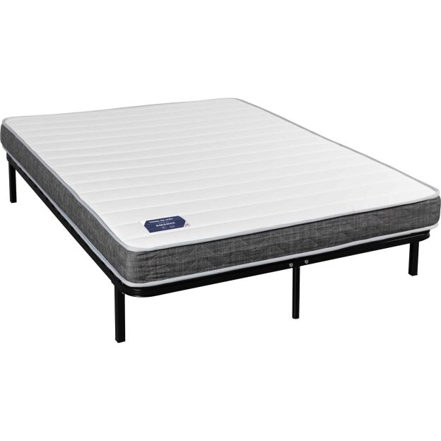 Ensemble matelas couchage latex Aisance + cadre à lattes - Terre de Nuit 140x190