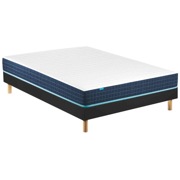 Ensemble Merinos COOLBED avec sommier kit anthracite 