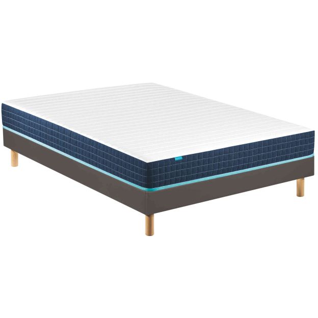 Ensemble Merinos COOLBED avec sommier kit taupe 140x190