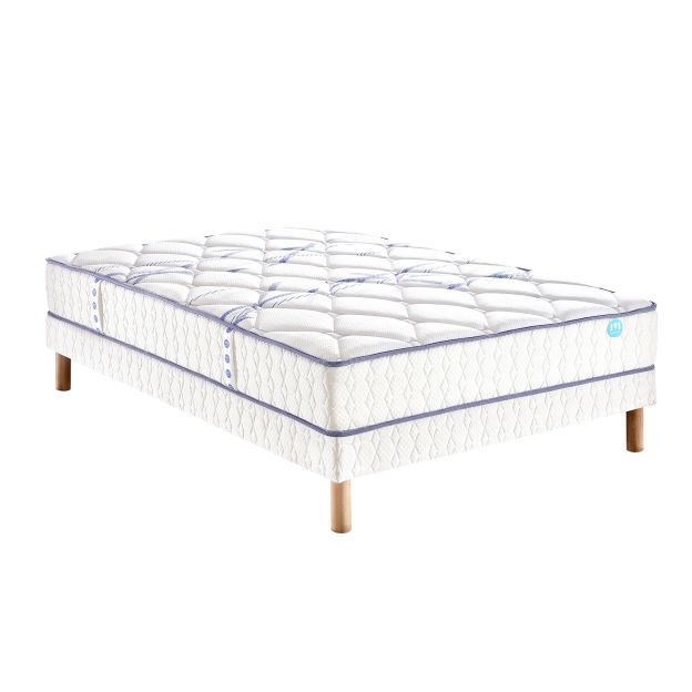 Ensemble Merinos matelas joystic ressorts + sommier + pieds