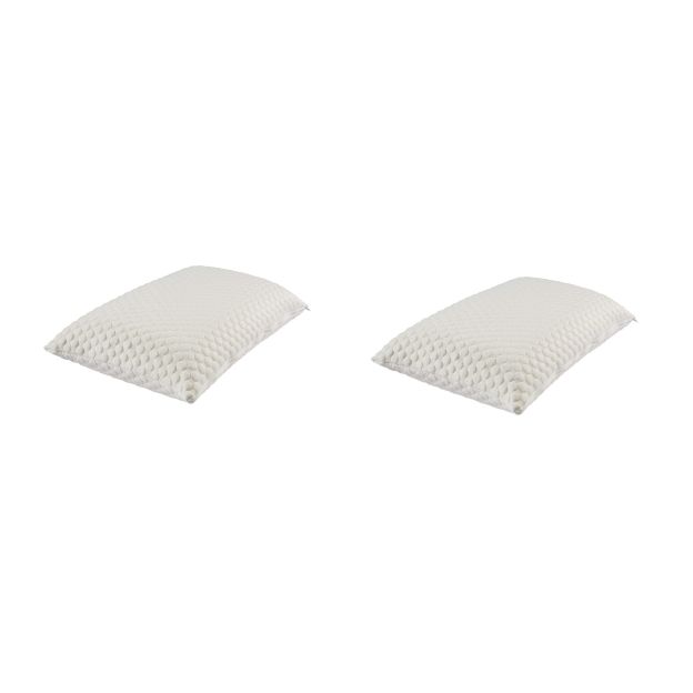 Lot de 2 oreillers latex et housses de protection Someo 40x60