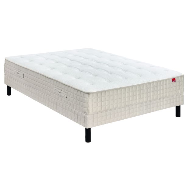 Ensemble matelas ressort orchidée + sommier + pieds - Epeda (deux personnes)