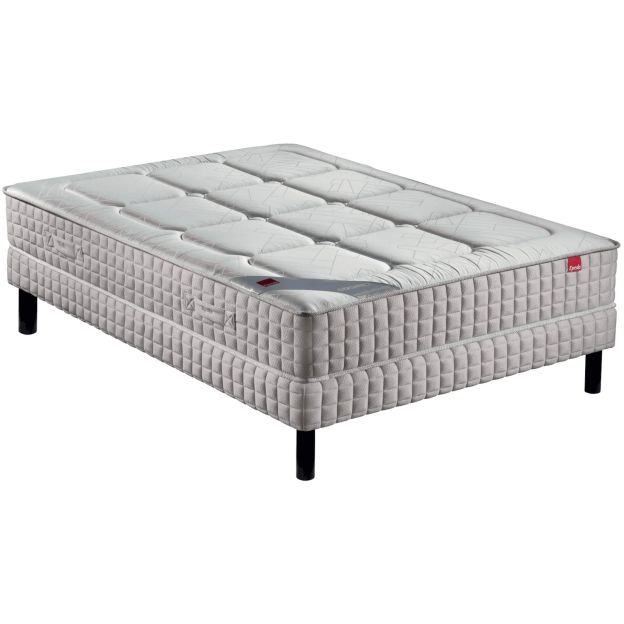 Ensemble matelas ressort yucca + sommier + pieds - Epeda (deux personnes)
