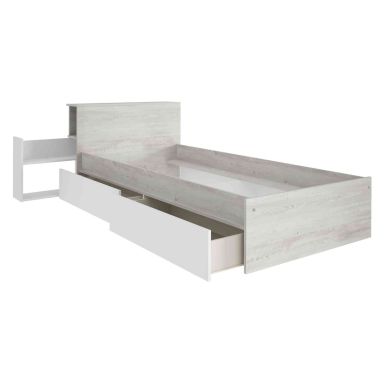 Lit enfant tiroir 90x190 en bois grisé - LT9021