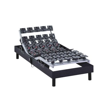 Sommier électrique de relaxation tout plots tissu anthracite