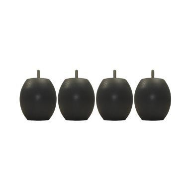 4 pieds boules bois anthracite