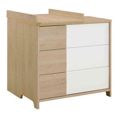 Commode 3 tiroirs + plan à langer Sacha en bois - Galipette