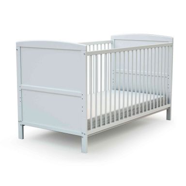 Lit bébé évolutif en bois laqué blanc