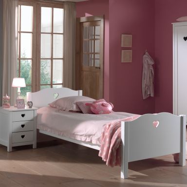 Chambre Complète Enfant en Bois Blanc 90x200 CB2001