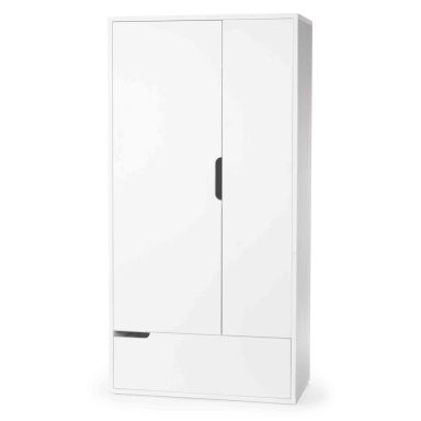 Armoire bébé en bois blanc 2 portes + 1 tiroir NIMES