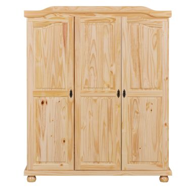 Armoire 3 portes en bois massif chêne clair - AR12044