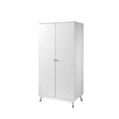 Armoire enfant 2 portes en bois blanc - AR2035