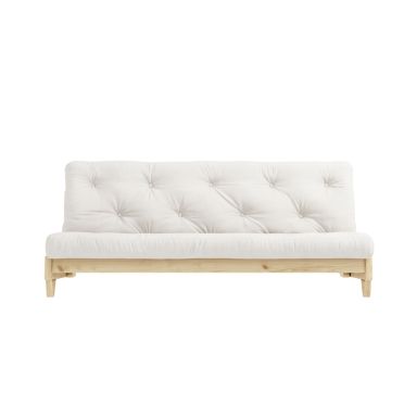 Banquette ajustable en pin massif naturel avec matelas futon 140x200