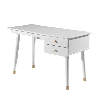 Bureau enfant 2 tiroirs en bois blanc - BU2035