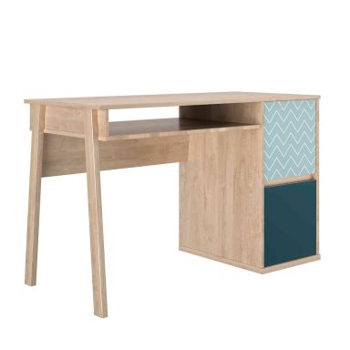 Bureau 2 portes en bois imitation chêne - BU5046