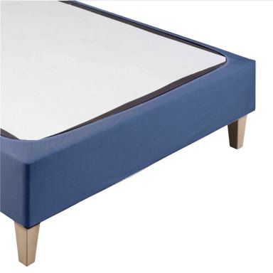 Cache-sommier coton jersey bleu océan