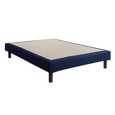 Cache-sommier intégral 100% coton indigo