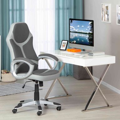 Fauteuil de bureau réglable gris - FT12107